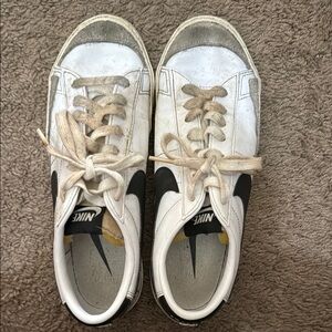 Nike White and Gray Athletic Shoes